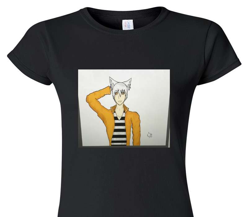 Custom Womens Soft Style 100% Cotton Black T-Shirt