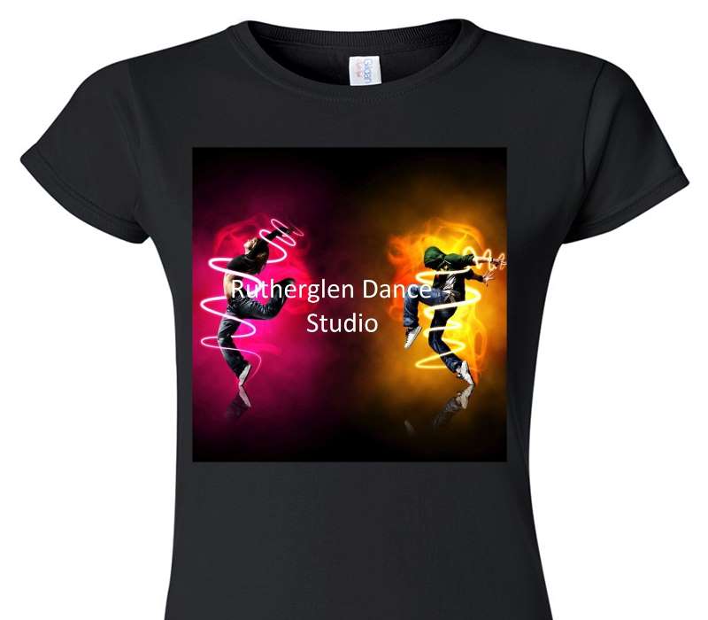 Custom Womens Soft Style 100% Cotton Black T-Shirt