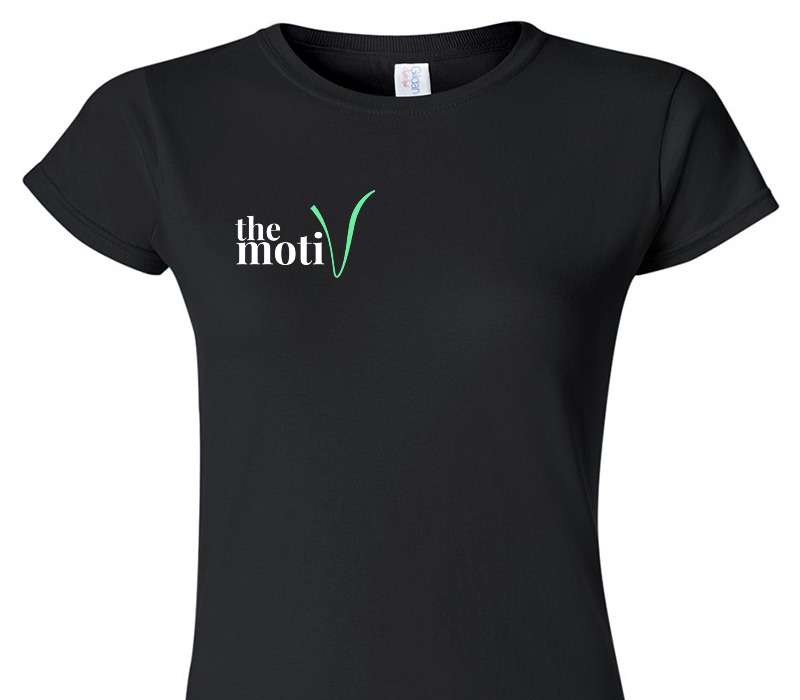 Custom Womens Soft Style 100% Cotton Black T-Shirt