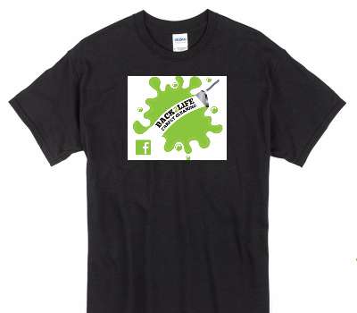 Custom Gildan 100% Cotton Black T-Shirt