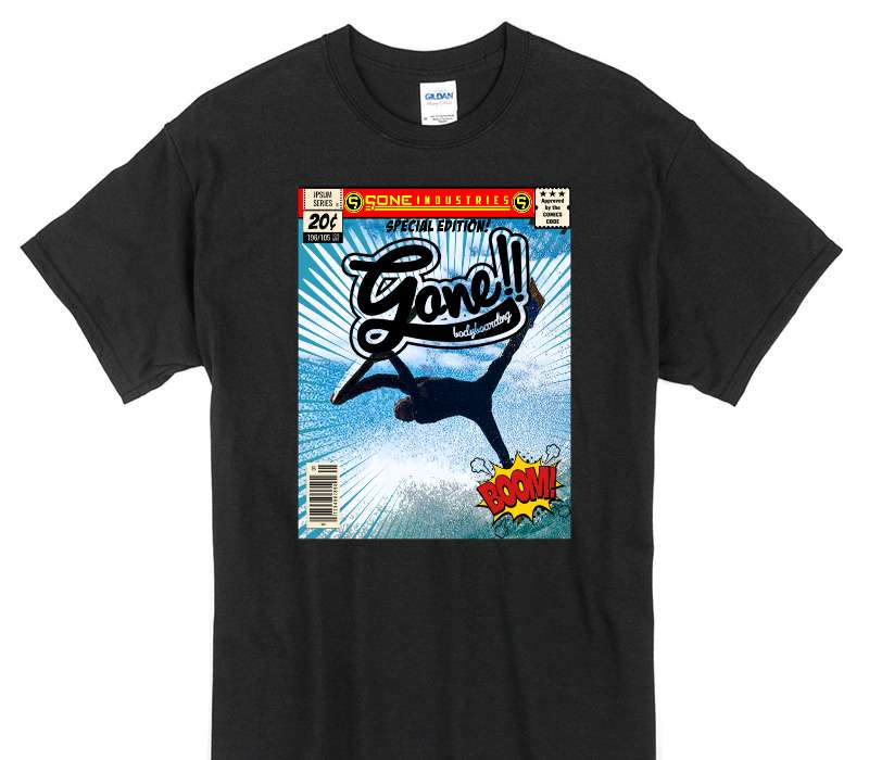 Custom Gildan 100% Cotton Black T-Shirt