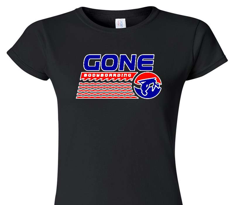 Custom Womens Soft Style 100% Cotton Black T-Shirt