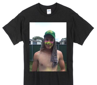 Custom Gildan 100% Cotton Black T-Shirt