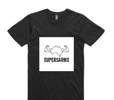 Custom AS Colour 100% Cotton Black T-Shirt