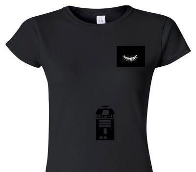 Custom Womens Soft Style 100% Cotton Black T-Shirt