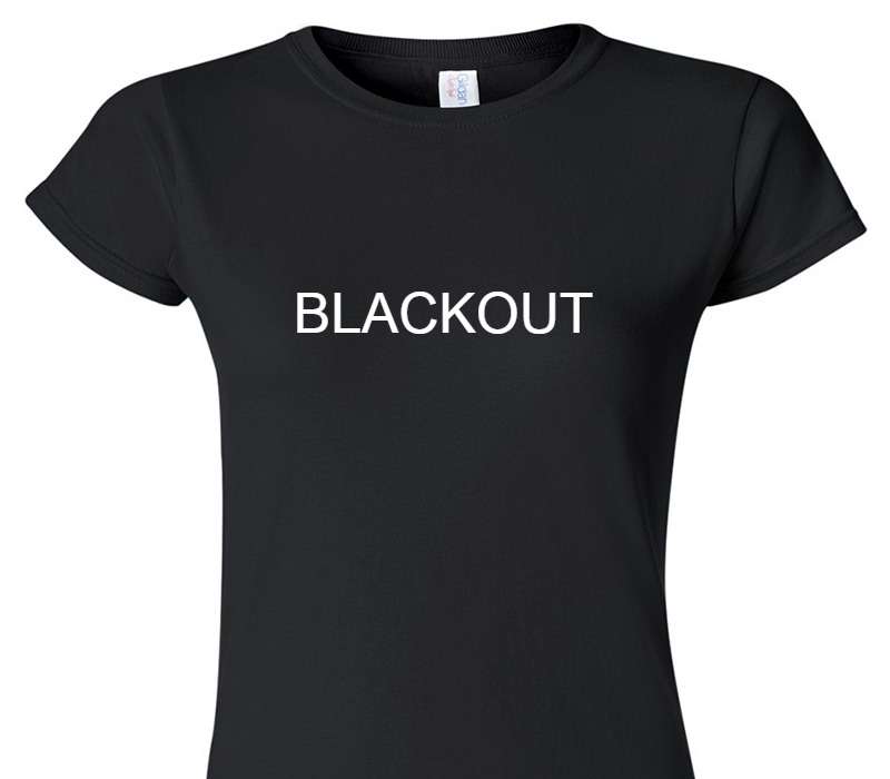 Custom Womens Soft Style 100% Cotton Black T-Shirt