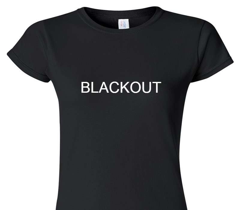 Custom Womens Soft Style 100% Cotton Black T-Shirt