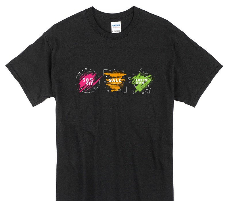 Custom Gildan 100% Cotton Black T-Shirt