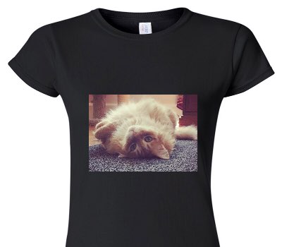 Custom Womens Soft Style 100% Cotton Black T-Shirt