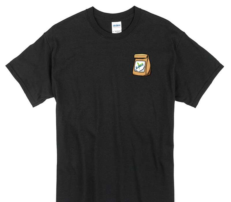 Custom Gildan 100% Cotton Black T-Shirt