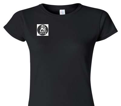 Custom Womens Soft Style 100% Cotton Black T-Shirt