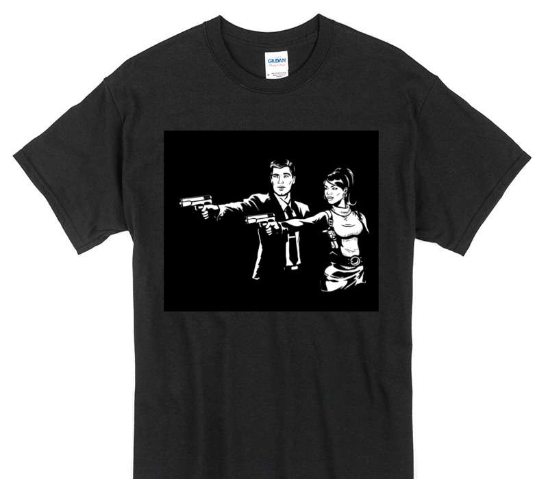 Custom Gildan 100% Cotton Black T-Shirt