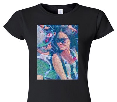 Custom Womens Soft Style 100% Cotton Black T-Shirt