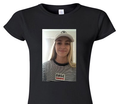 Custom Womens Soft Style 100% Cotton Black T-Shirt