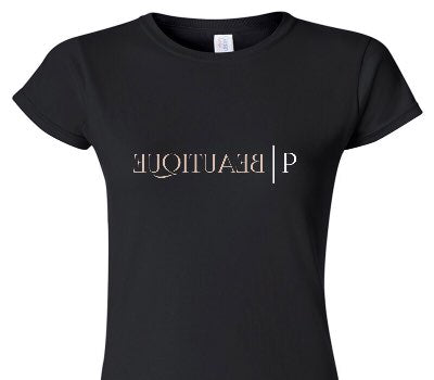 Custom Womens Soft Style 100% Cotton Black T-Shirt