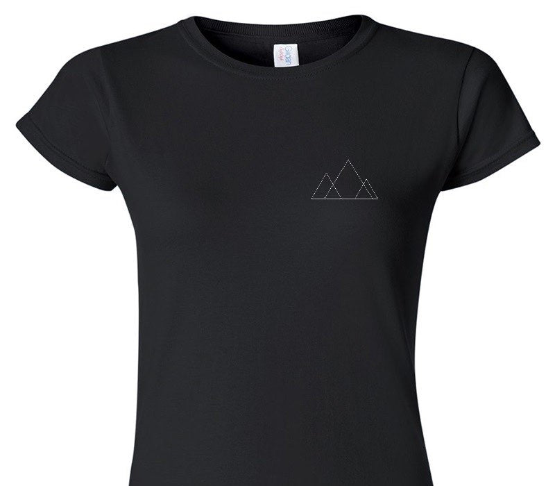Custom Womens Soft Style 100% Cotton Black T-Shirt