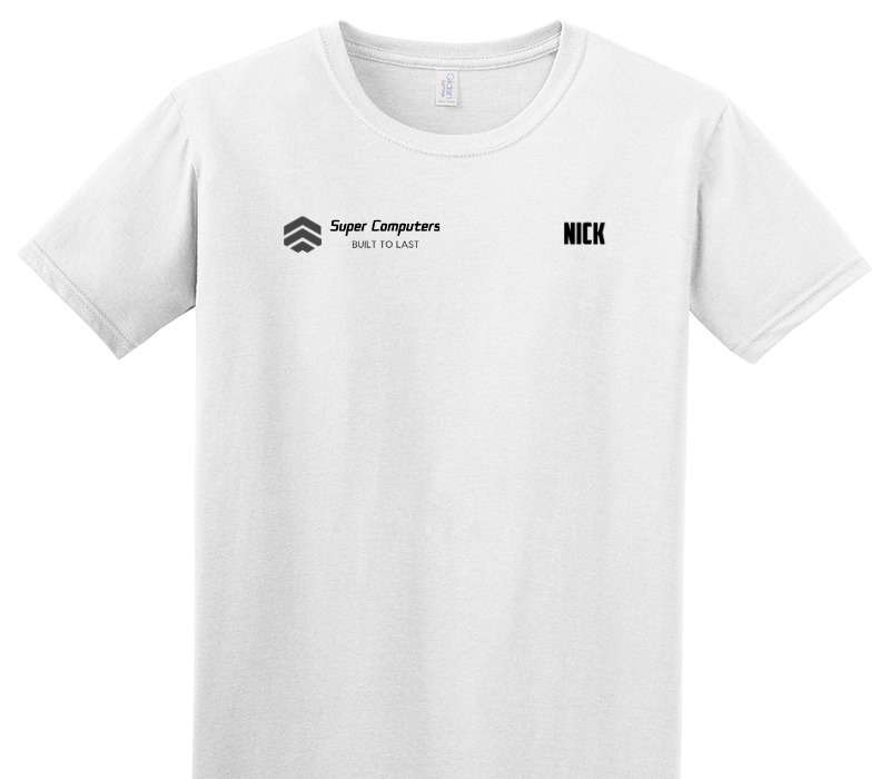 Custom Adult Soft Style 100% Cotton White T-Shirt