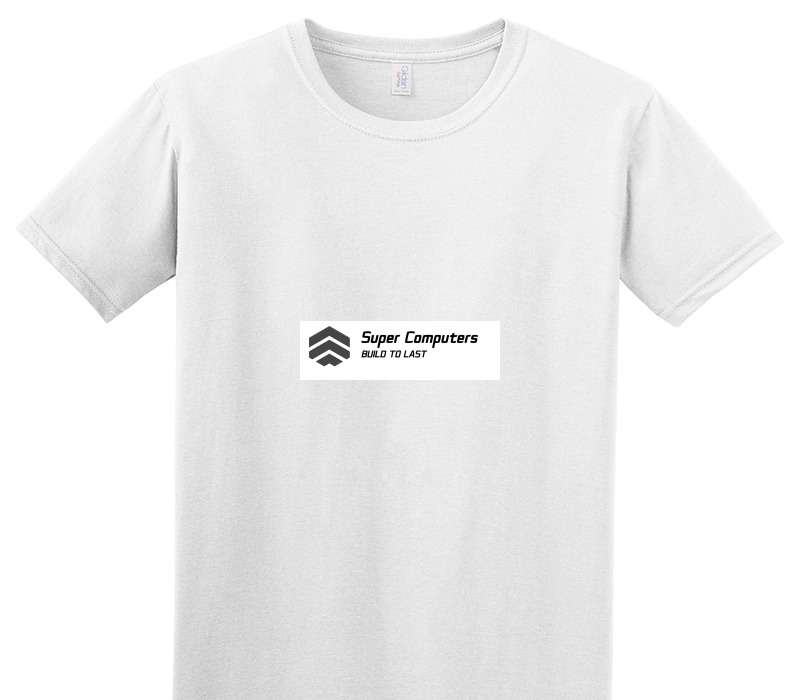 Custom Adult Soft Style 100% Cotton White T-Shirt
