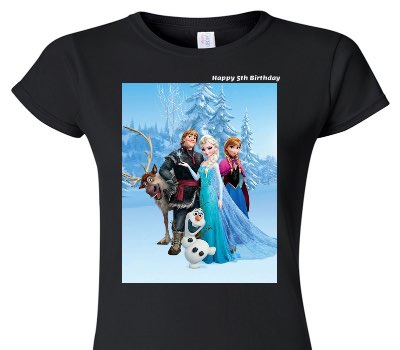 Custom Womens Soft Style 100% Cotton Black T-Shirt