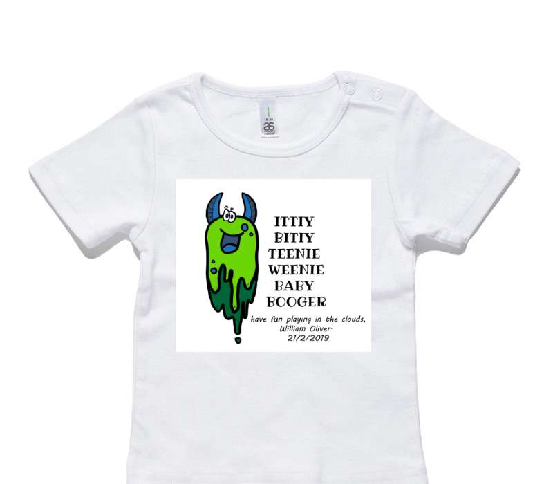Custom AS Colour White Baby T-Shirt