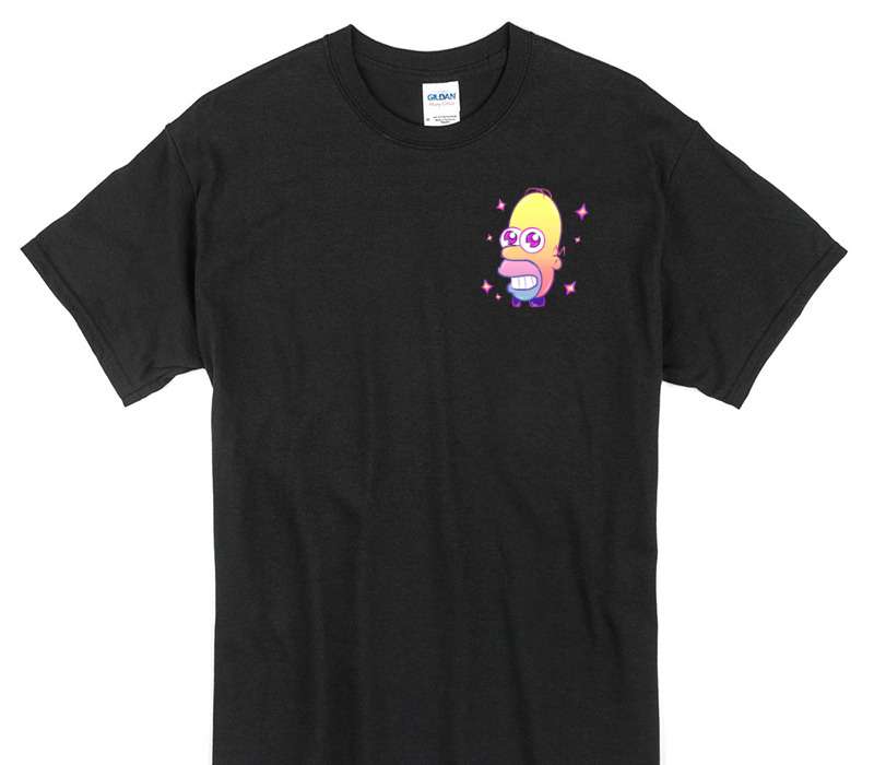 Custom Gildan 100% Cotton Black T-Shirt