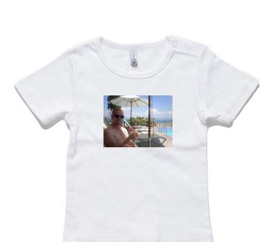 Custom AS Colour White Baby T-Shirt