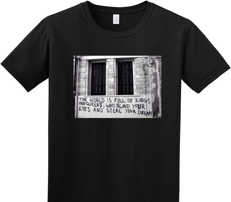 Custom Adult Soft Style 100% Cotton Black T-Shirt