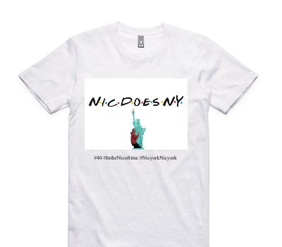 Custom AS Colour 100% Cotton White T-Shirt