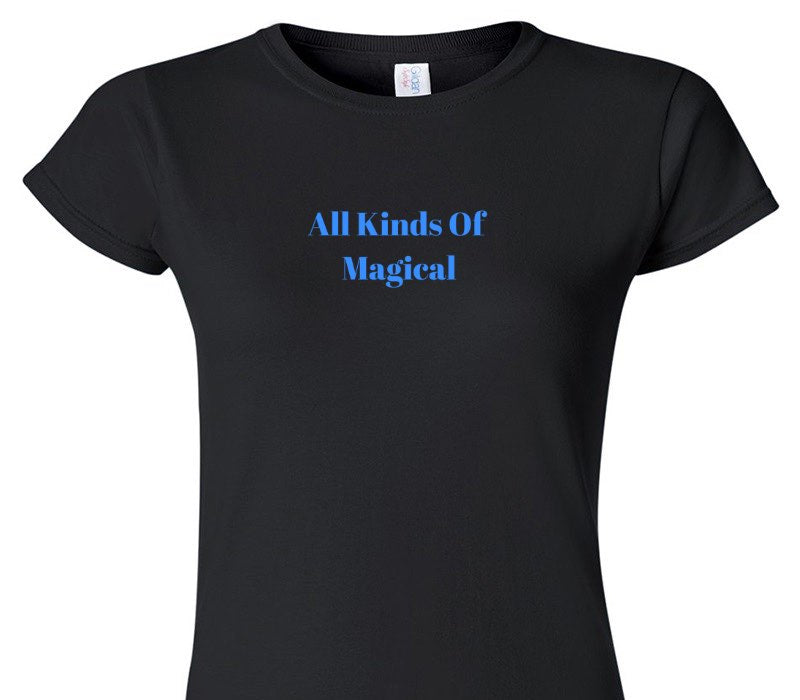 Custom Womens Soft Style 100% Cotton Black T-Shirt