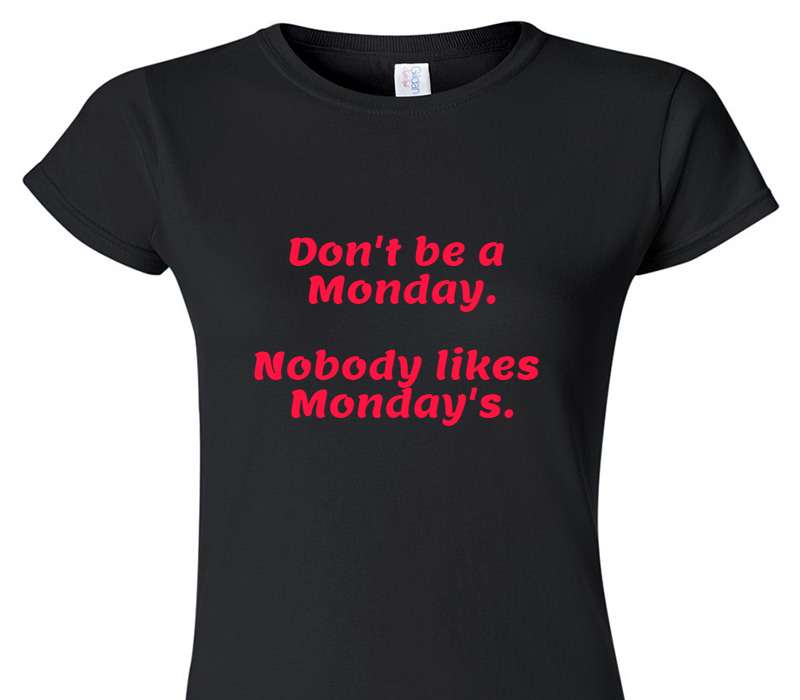 Custom Womens Soft Style 100% Cotton Black T-Shirt