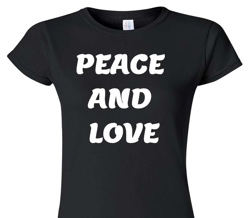 Custom Womens Soft Style 100% Cotton Black T-Shirt