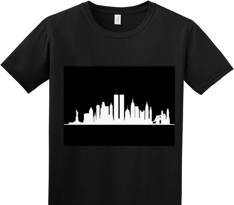 Custom Adult Soft Style 100% Cotton Black T-Shirt