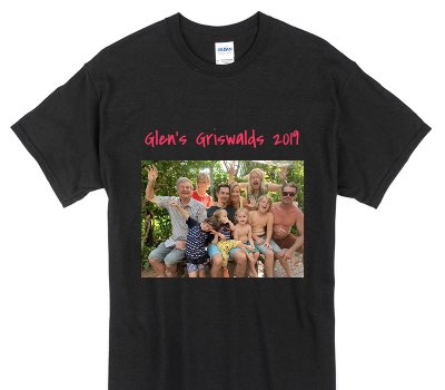 Custom Gildan 100% Cotton Black T-Shirt