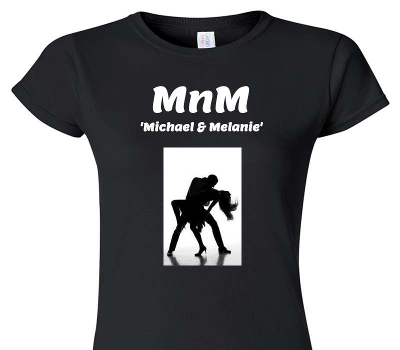 Custom Womens Soft Style 100% Cotton Black T-Shirt