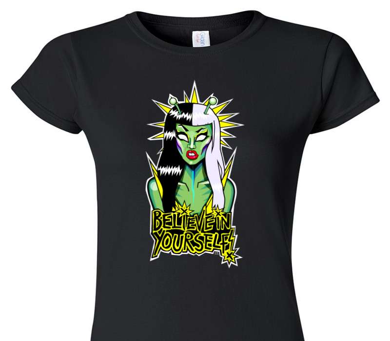 Custom Womens Soft Style 100% Cotton Black T-Shirt