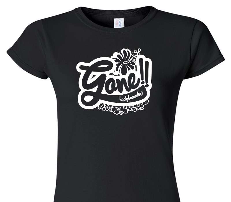 Custom Womens Soft Style 100% Cotton Black T-Shirt