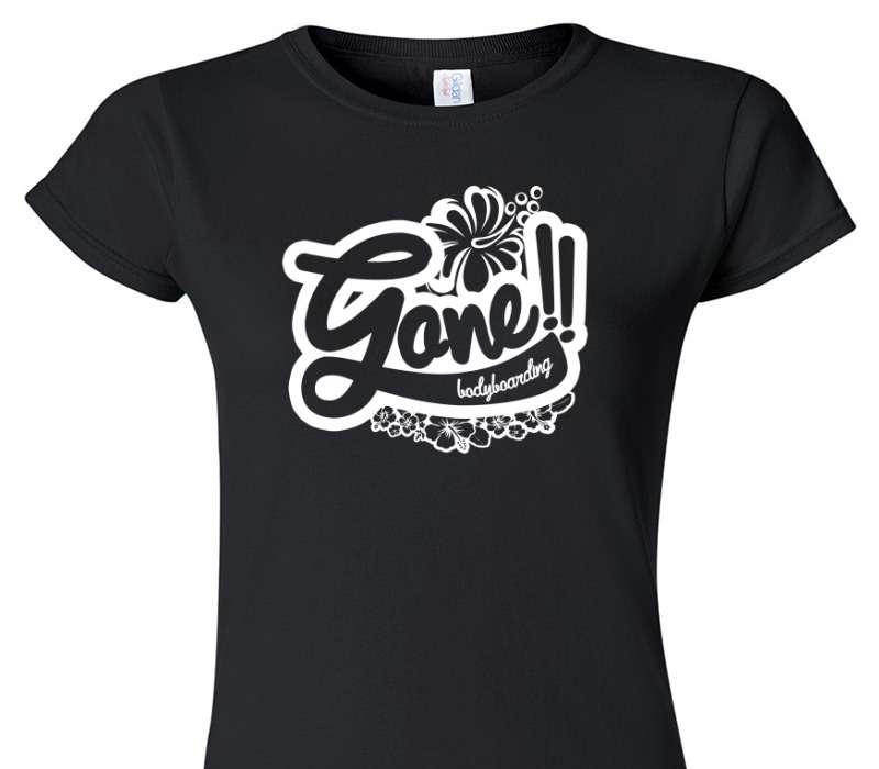 Custom Womens Soft Style 100% Cotton Black T-Shirt
