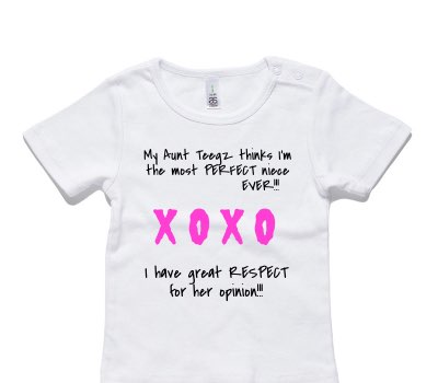 Custom AS Colour White Baby T-Shirt