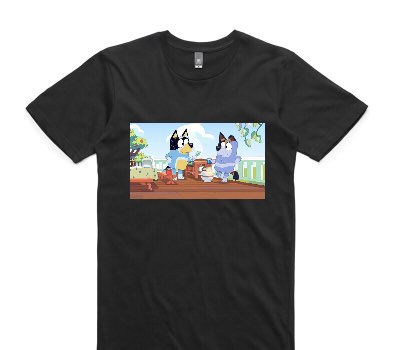 Custom AS Colour 100% Cotton Black T-Shirt