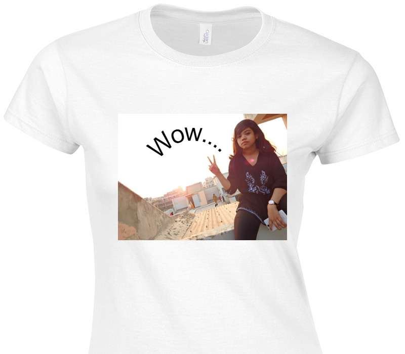 Custom Womens Soft Style 100% Cotton White T-Shirt