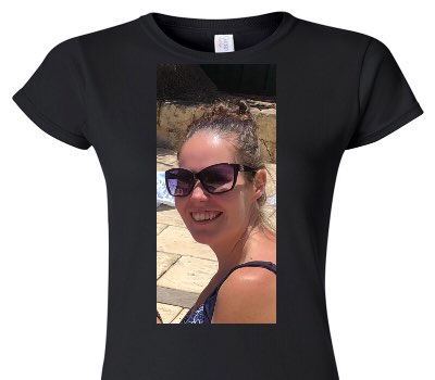 Custom Womens Soft Style 100% Cotton Black T-Shirt