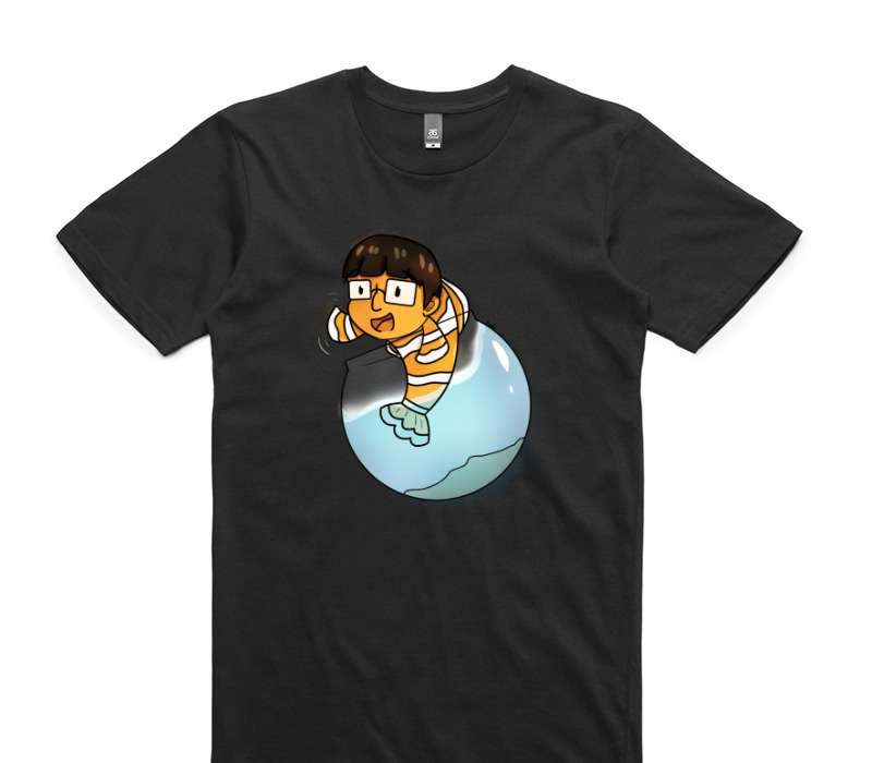 Custom AS Colour 100% Cotton Black T-Shirt