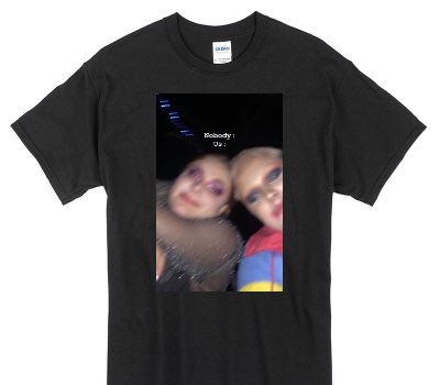 Custom Gildan 100% Cotton Black T-Shirt