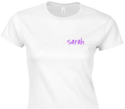 Custom Womens Soft Style 100% Cotton White T-Shirt