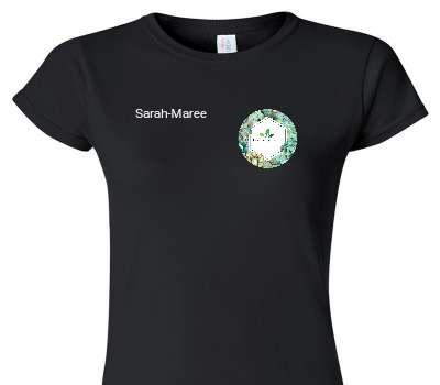 Custom Womens Soft Style 100% Cotton Black T-Shirt