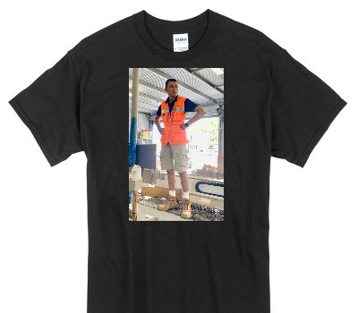 Custom Gildan 100% Cotton Black T-Shirt