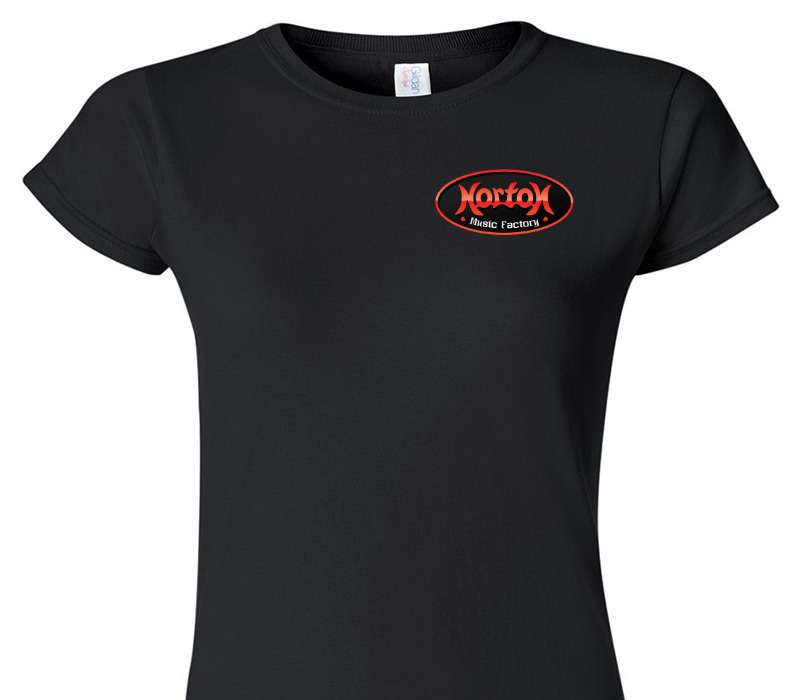 Custom Womens Soft Style 100% Cotton Black T-Shirt