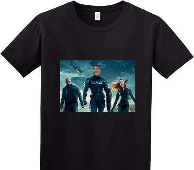 Custom Adult Soft Style 100% Cotton Black T-Shirt
