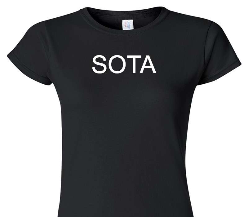 Custom Womens Soft Style 100% Cotton Black T-Shirt