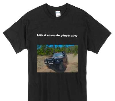 Custom Gildan 100% Cotton Black T-Shirt